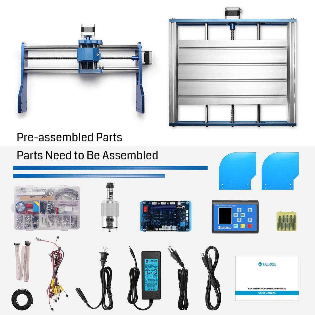3018-PROVer semi-assembled CNC router kit