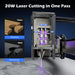 L8 laser engraver machine, 20W/40W, air assist, Lightburn camera