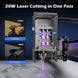 L8 laser engraver machine, 20W/40W, air assist, Lightburn camera