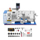 MechMaxx 1.5‘’ Spindle Bore Metal Lathe Machine with DRO 8'' x 16'' High Precision Brushless Motor Mini 1.5HP Benchtop 0-2500 RPM Variable Speed Metal Working Machine 1.5‘’ Spindle Bore Small Lathe without Stand 0831VD