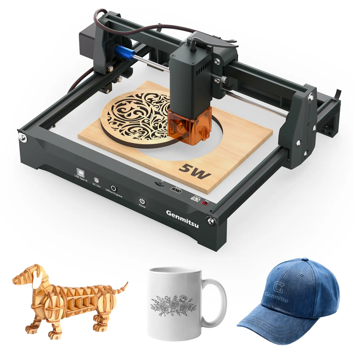 Kortek laser engraver machine, portable CNC laser cutter