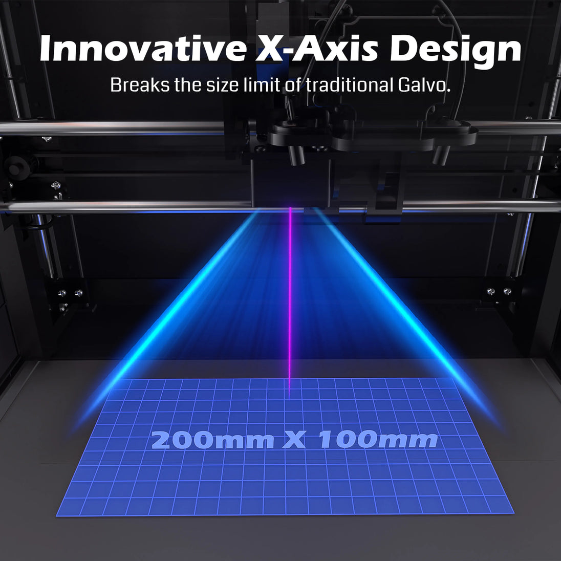 Kintix hybrid galvo laser engraver, enclosed