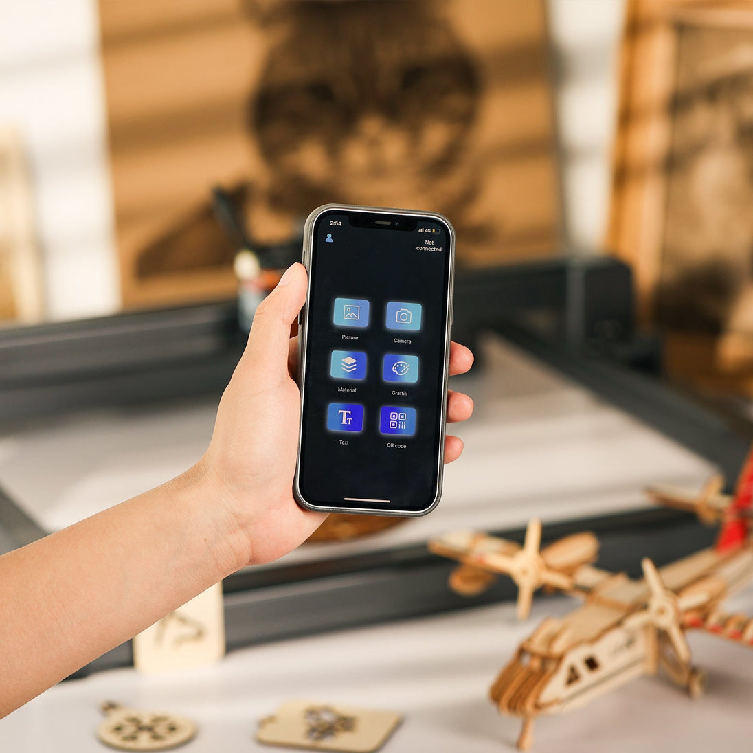 Jinsoku LC-40 laser engraver with wireless control
