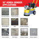 10" Honda Concrete Floor Grinder 10HP GXV390 Motor for Smoothing, Floor Prep, Coatings - view 3