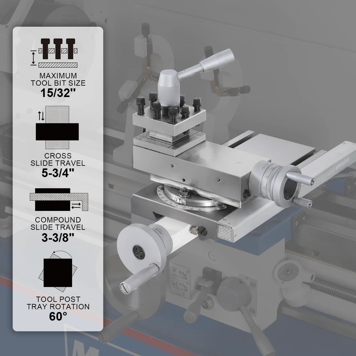 MechMaxx 11" x 30" Benchtop Metal Lathe — 2HP, 1130V
