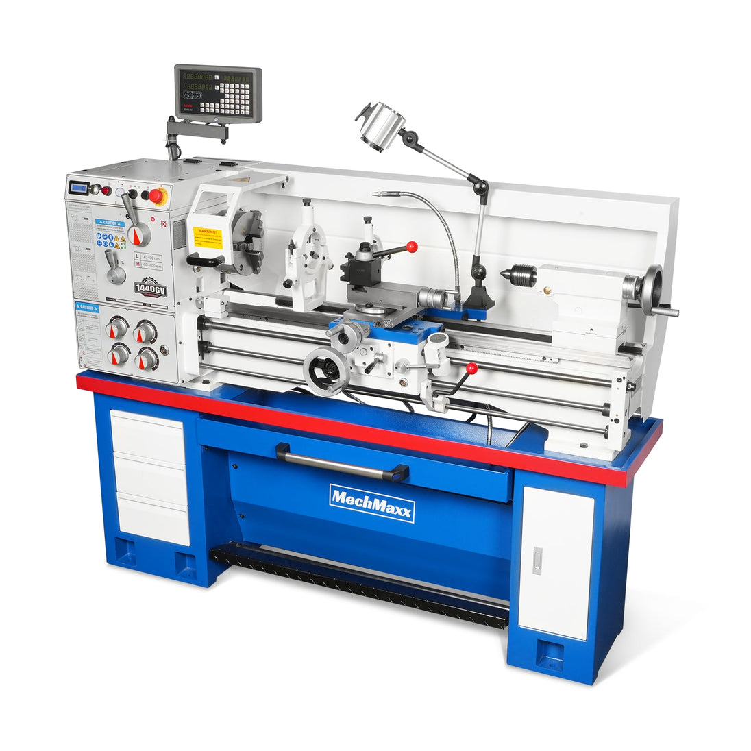 MechMaxx 14 by 40 inch Industrial Metal Lathe with DRO 1440GV