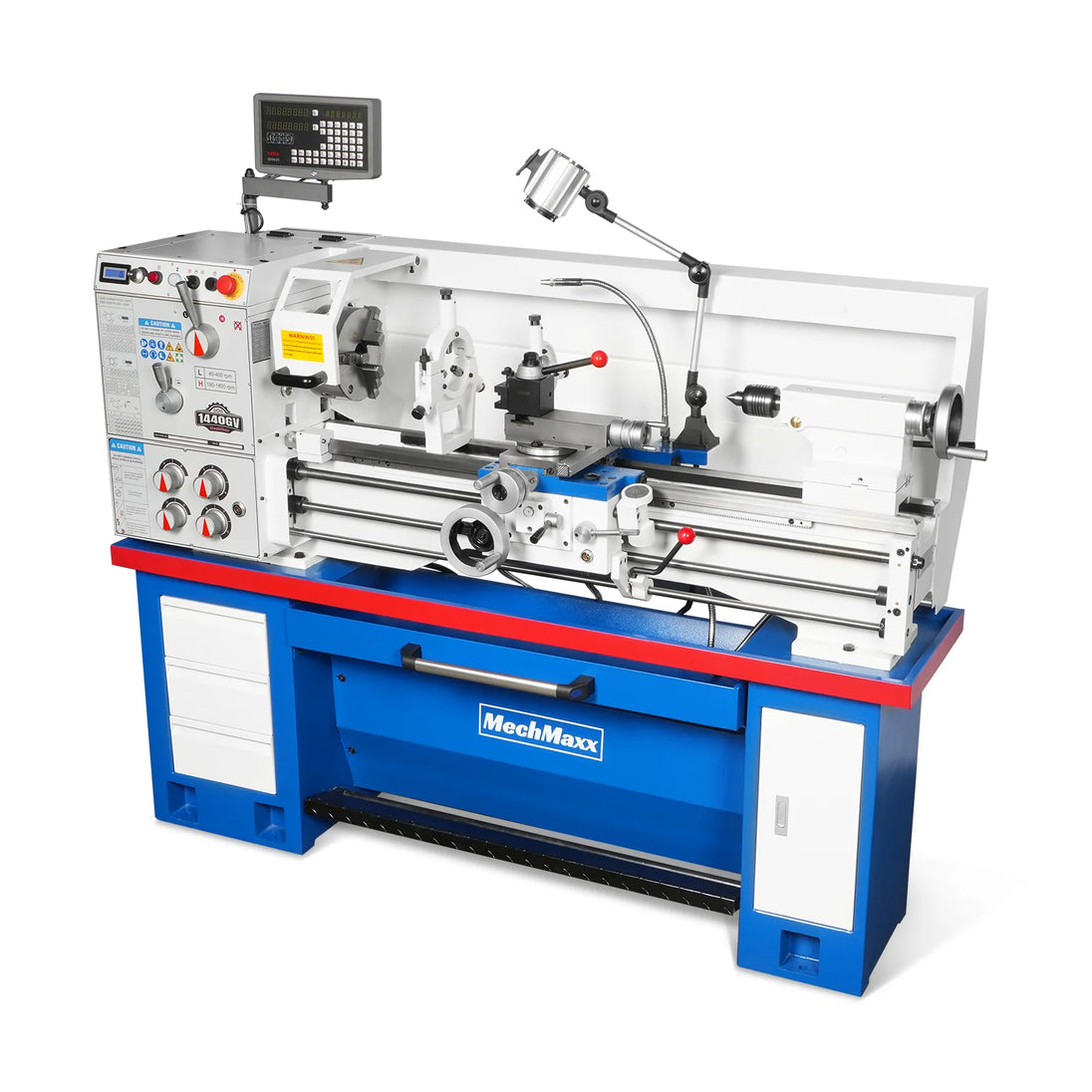 MechMaxx 14" x 40" Industrial Metal Lathe with DRO — 3HP, 1440GV