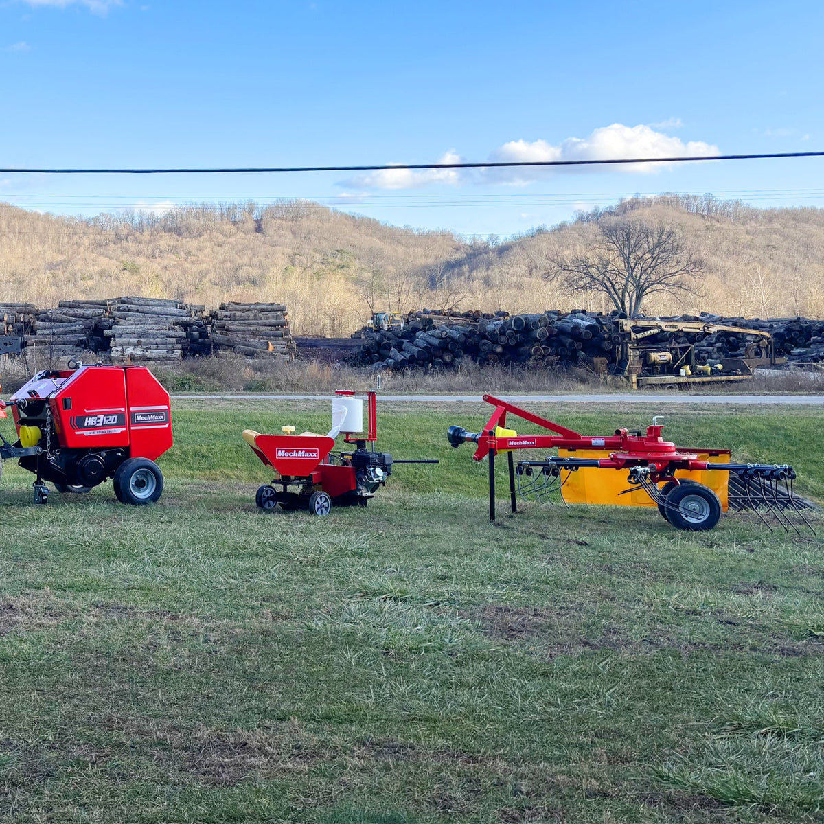 MechMaxx Hay Baler & Hay Wrapper & Hay Rake Tedder Bundle, HB3120, HW20, HT100 - view 3