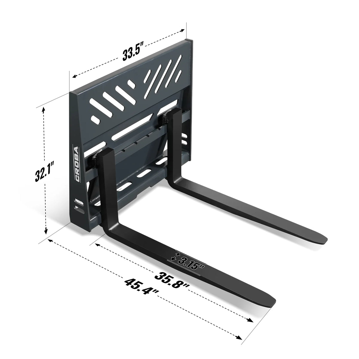 MechMaxx 36 inch Pallet Fork mini skid steer attachment