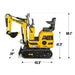 MechMaxx MEC06 Mini Compact Excavator — Loncin 300cc, 0.6-Ton
