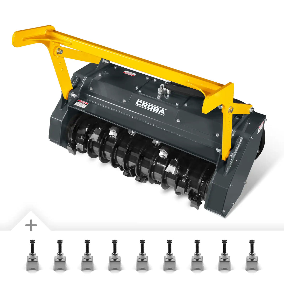 MechMaxx 37" Drum Forestry Mulcher — Mini Skid Steer Attachment