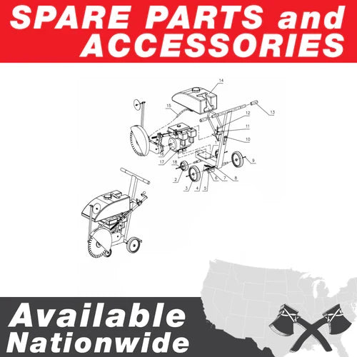 Electric 8” Concrete Scarifier Planer Grinder for Sidewalk Trip Hazard Repair, Traffic Line Removal - view 17
