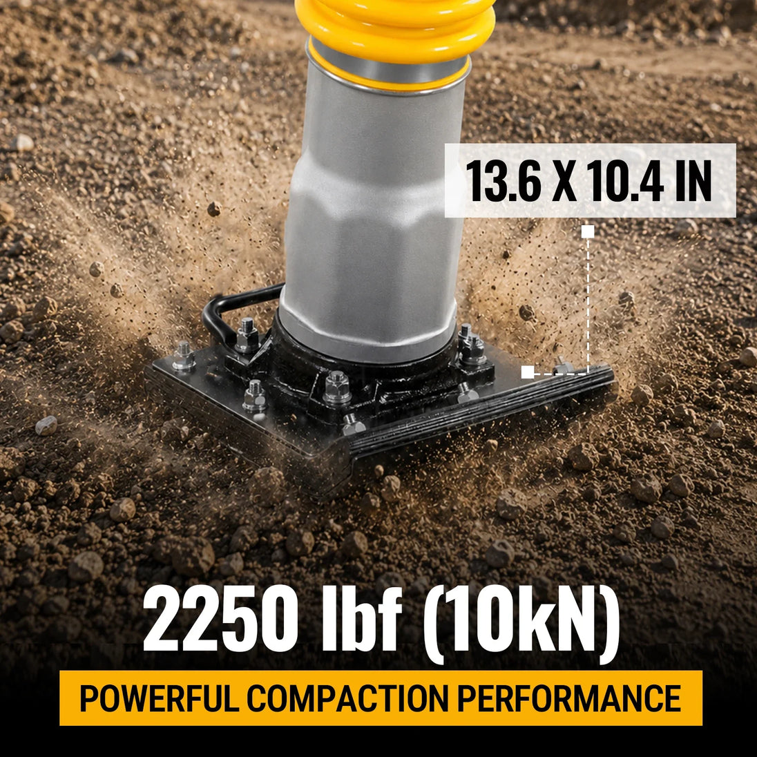 MechMaxx Honda GX100 Tamping Rammer with Wheel Kit, 2250 lb Impact Force Jumping Jack Tamper Compactor for Soil, Gravel, Backfill and Foundation, TR60H - view 5