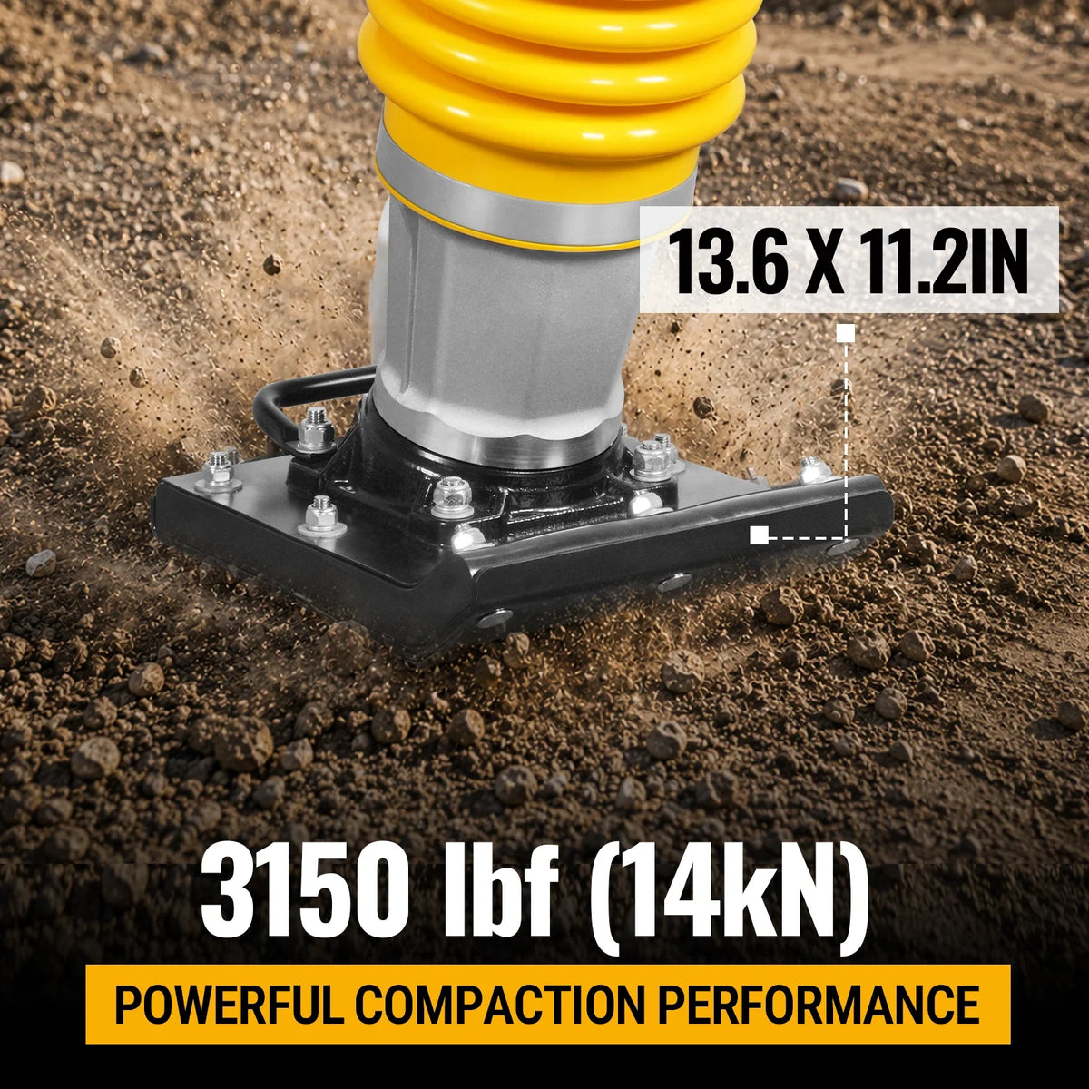 MechMaxx Honda GXR120 Tamping Rammer with Wheel Kit, 3150 lb Impact Force Jumping Jack Tamper Compactor for Soil, Gravel, Backfill and Foundation, TR75H - view 3