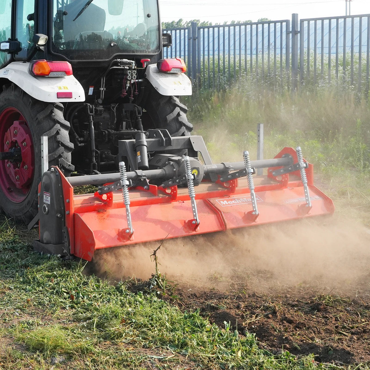 MechMaxx 90 in Heavy Duty Rotary Tiller, 3 Point Hitch Cat.2, Gear Drive, PTO Shaft Included with Slip Clutch, 50-90 HP, HRT90 - view 5
