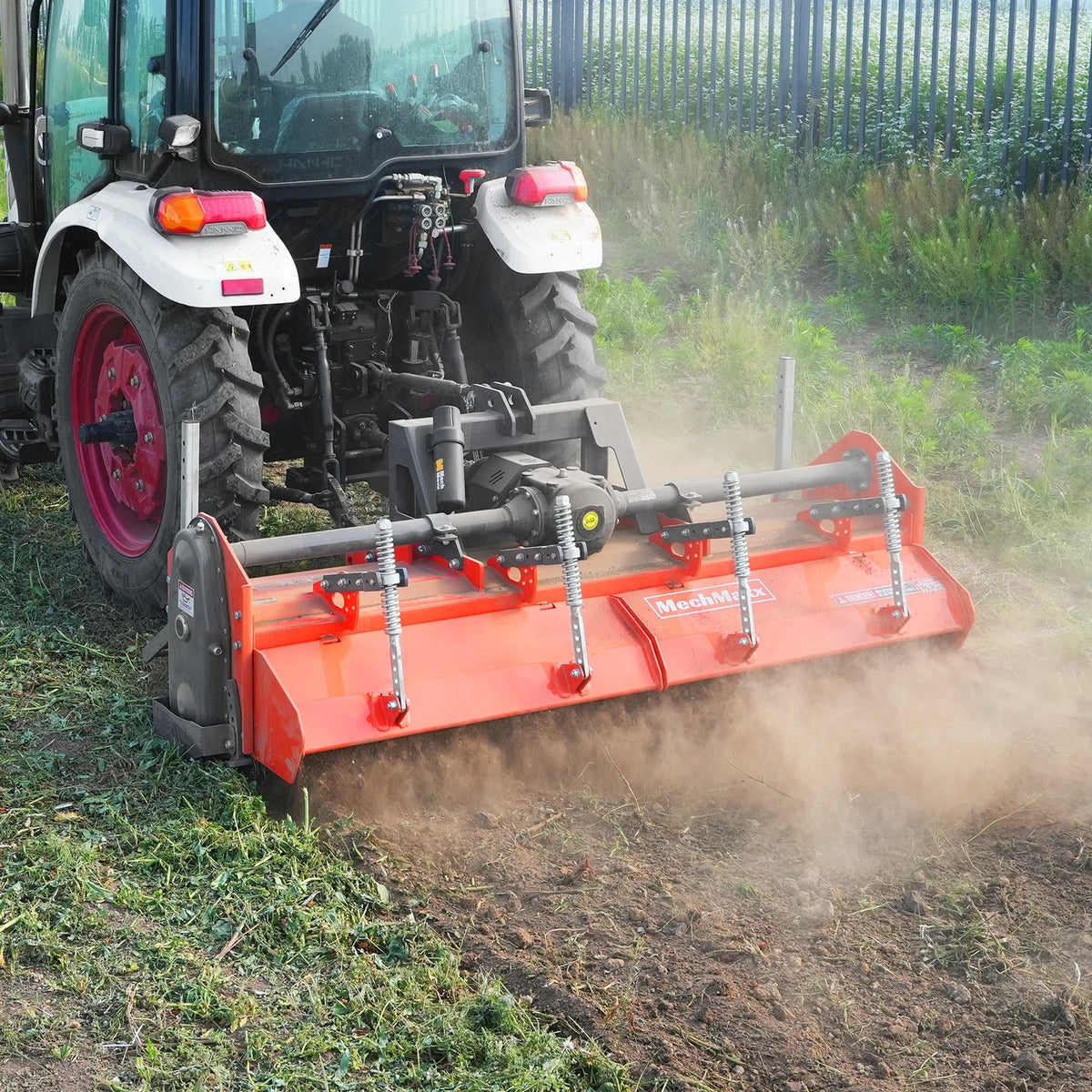 MechMaxx 90 in Heavy Duty Rotary Tiller, 3 Point Hitch Cat.2, Gear Drive, PTO Shaft Included with Slip Clutch, 50-90 HP, HRT90 - view 7