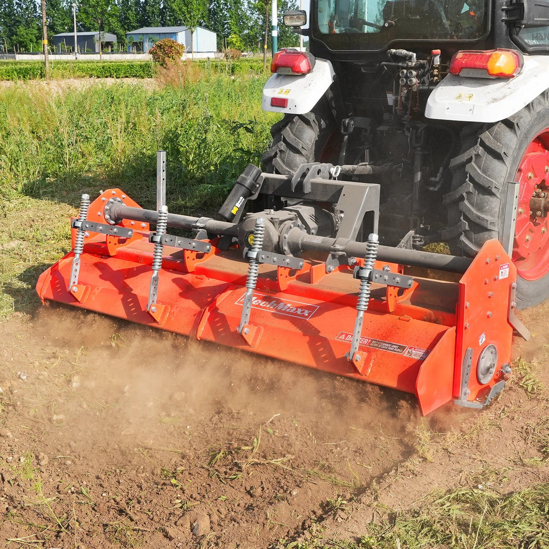 MechMaxx 90 in Heavy Duty Rotary Tiller, 3 Point Hitch Cat.2, Gear Drive, PTO Shaft Included with Slip Clutch, 50-90 HP, HRT90 - view 4