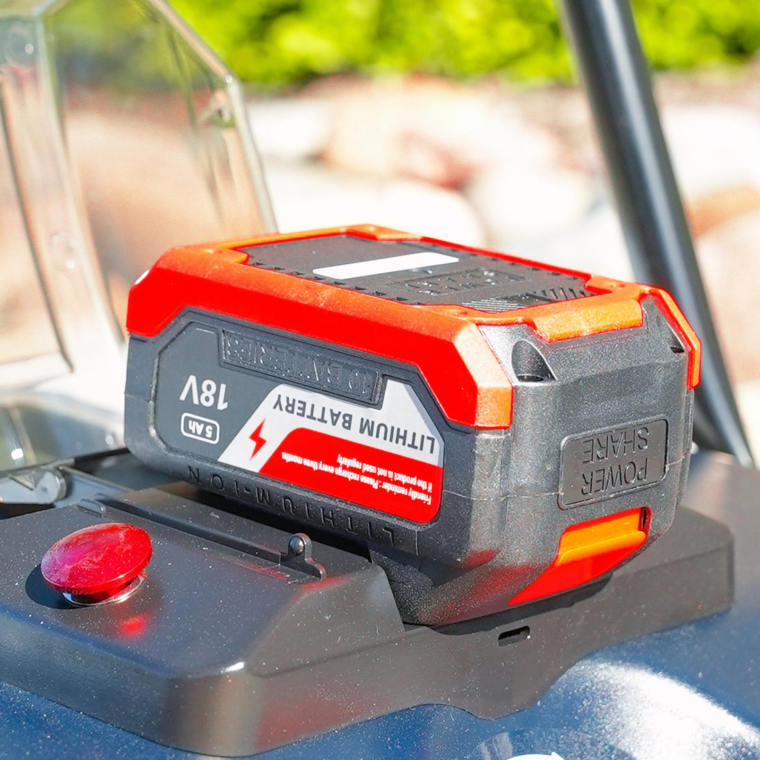 22" Battery Powered Push Sweeper With Double Brush System 18V Lithium-Ion - view 13