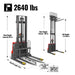 MechMaxx 2640lbs Electric Straddle Stacker, 118" Lift, Adjustable Legs & Forks, F26-118SLA - view 5