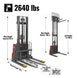 MechMaxx 2640lbs Electric Straddle Stacker, 118" Lift, Adjustable Legs & Forks, F26-118SLA - view 5
