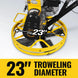 MechMaxx Honda GX160 23 in Walk-Behind Concrete Power Trowel with Blades and Float Pan, PT22H - view 3