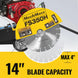MechMaxx Honda GX160 Walk-Behind Concrete Floor Saw, 14 in Blade, 4 in Cutting Depth, FS350H - view 4