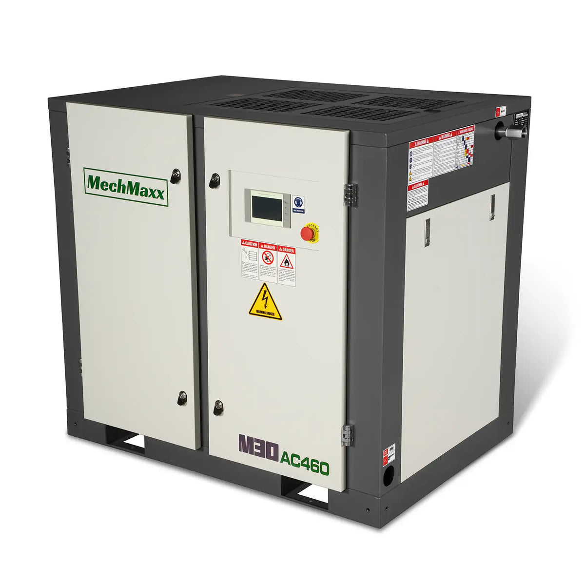 MechMaxx 30HP Rotary Screw Air Compressor - 106 CFM, 116 PSI, 460V 3-Phase | Industrial-Grade
