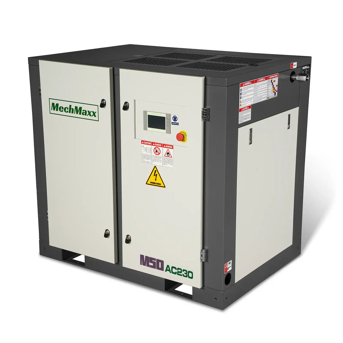 MechMaxx 50HP Rotary Screw Air Compressor - 220 CFM, 116 PSI, 230V 3-Phase | Industrial-Grade