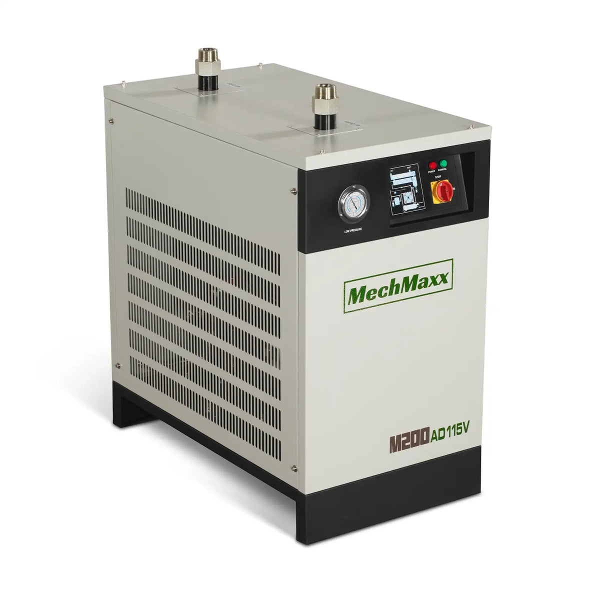 MechMaxx High Inlet Refrigerated Air Dryer 196 CFM, Max 176°F Inlet Temperature Compressed Air Dryer, 120V 1.2KW, 35.6°F Dew Point, Max 145 PSI, Dual Electronic & Manual Drain, Intelligent Control