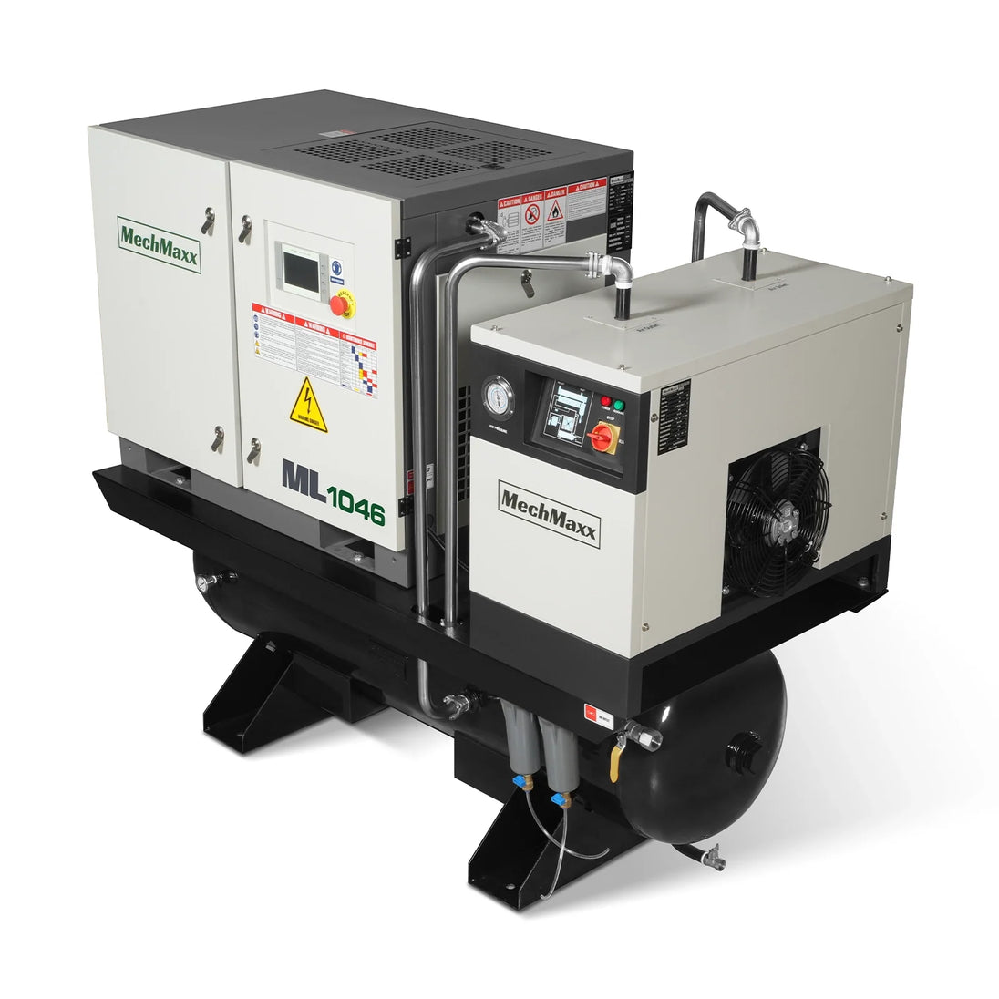 MechMaxx 10HP Combined Rotary Screw Air Compressor with Dryer & 66-Gal ASME Tank | 32 CFM, 116 PSI, 460V 3-Phase - Industrial Grade - view 4