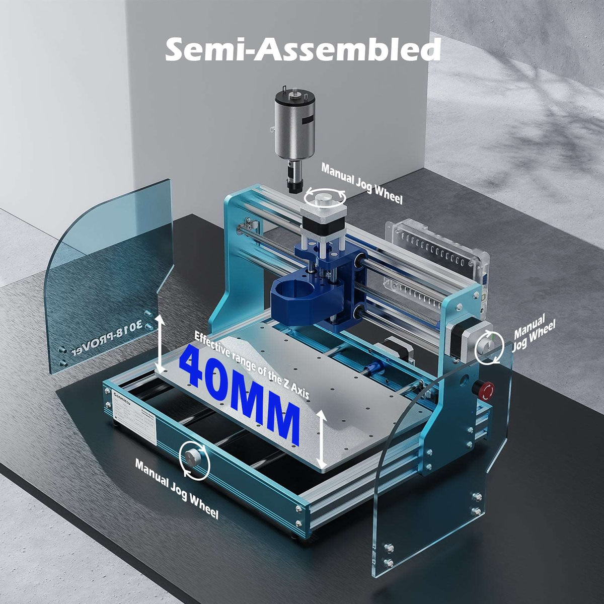 3018-PROVer V2 semi-assembled desktop CNC router kit