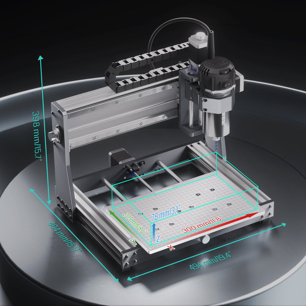 3020-PRO Ultra desktop CNC router, 710W spindle