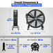 MechMaxx 59" Portable Industrial Fan with Variable High-Efficiency PMSM Motor,Mobile High Volume Floor Fan for Warehouse,Workshop & Gym - view 2