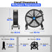 MechMaxx 47" Portable Industrial Floor Fan — Variable-Speed PMSM Motor