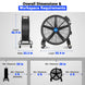 MechMaxx 47" Portable Industrial Floor Fan — Variable-Speed PMSM Motor