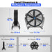 MechMaxx 59" Portable Industrial Floor Fan, Tiltable — Variable-Speed PMSM Motor