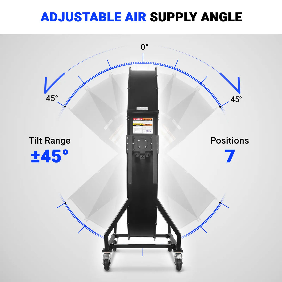MechMaxx 79" Portable Industrial Floor Fan, Tiltable — Variable-Speed PMSM Motor