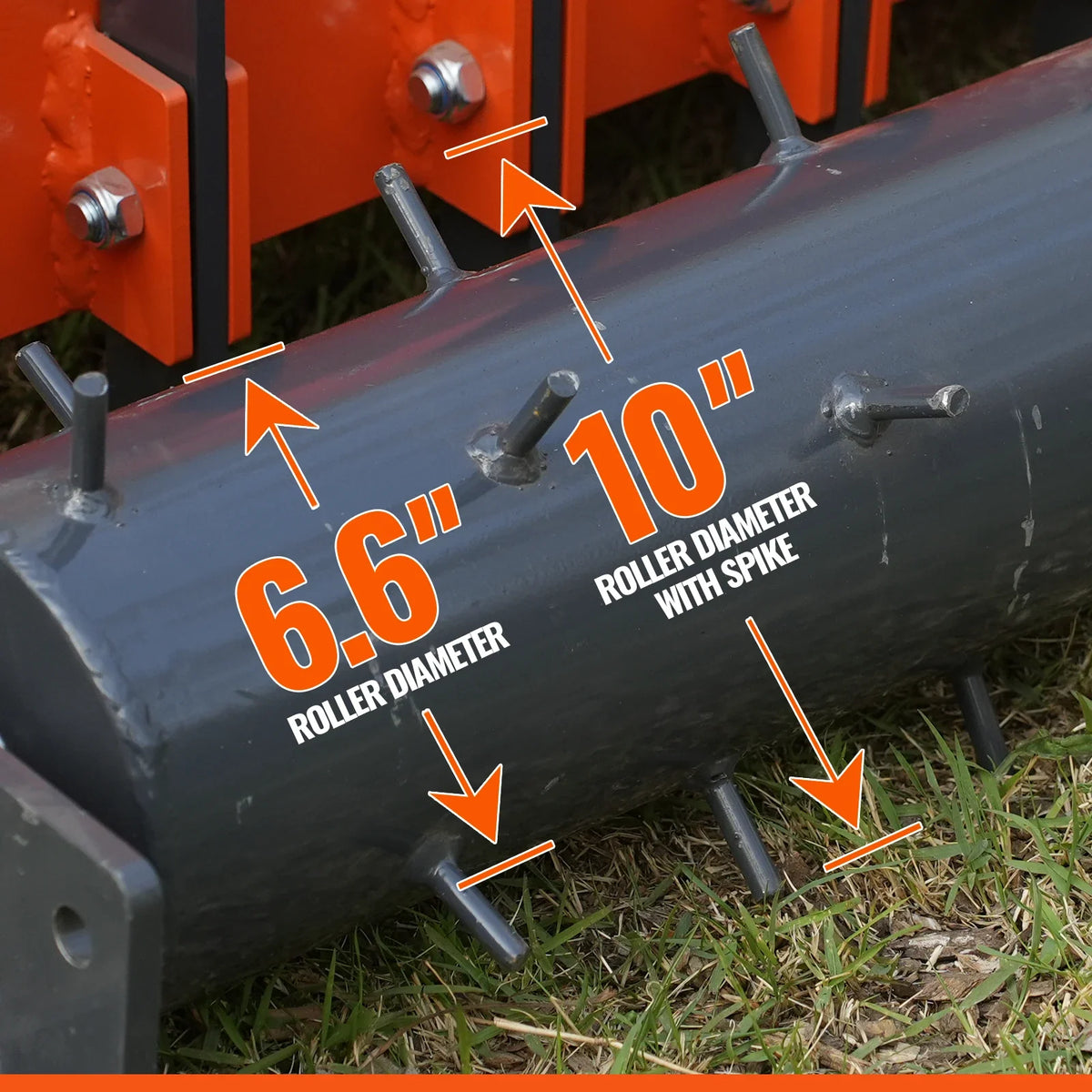MechMaxx 84" Heavy Duty Soil Pulverizer, Single Spiked Roller, 29 Shanks, Category 1 and 2, 3 Point Hitch Tractor Attachment, TSP84 - view 6