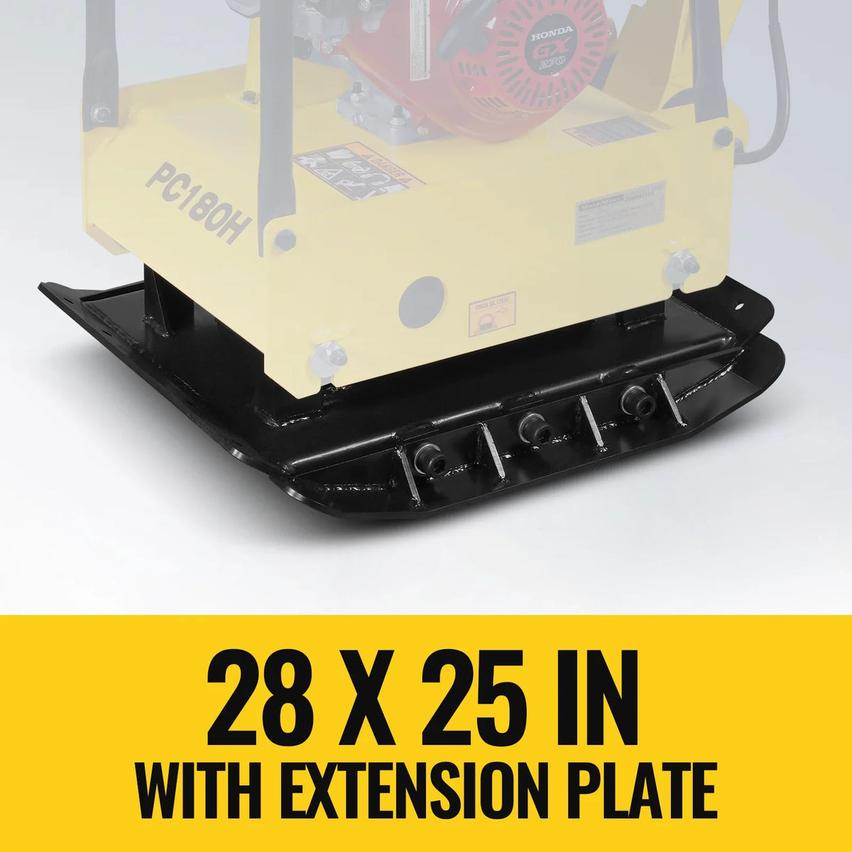 MechMaxx Honda GX270 Reversible Plate Compactor with Wheel Kit and Extension Plates, 6750 lb Centrifugal Force, PC180H - view 5