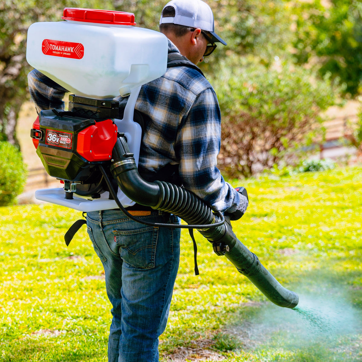 5 Gal Battery-Powered Fertilizer Spreader Broadcast Lawn Seed Ice Melt Salt - view 2