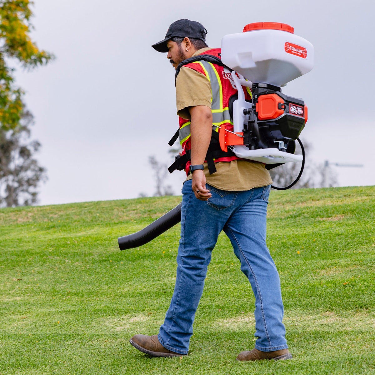 5 Gal Battery-Powered Fertilizer Spreader Broadcast Lawn Seed Ice Melt Salt - view 15