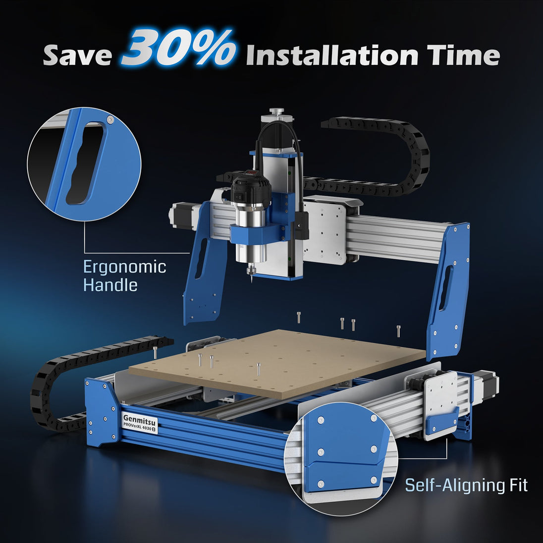 PROVerXL 4030S desktop CNC router machine, 710W spindle