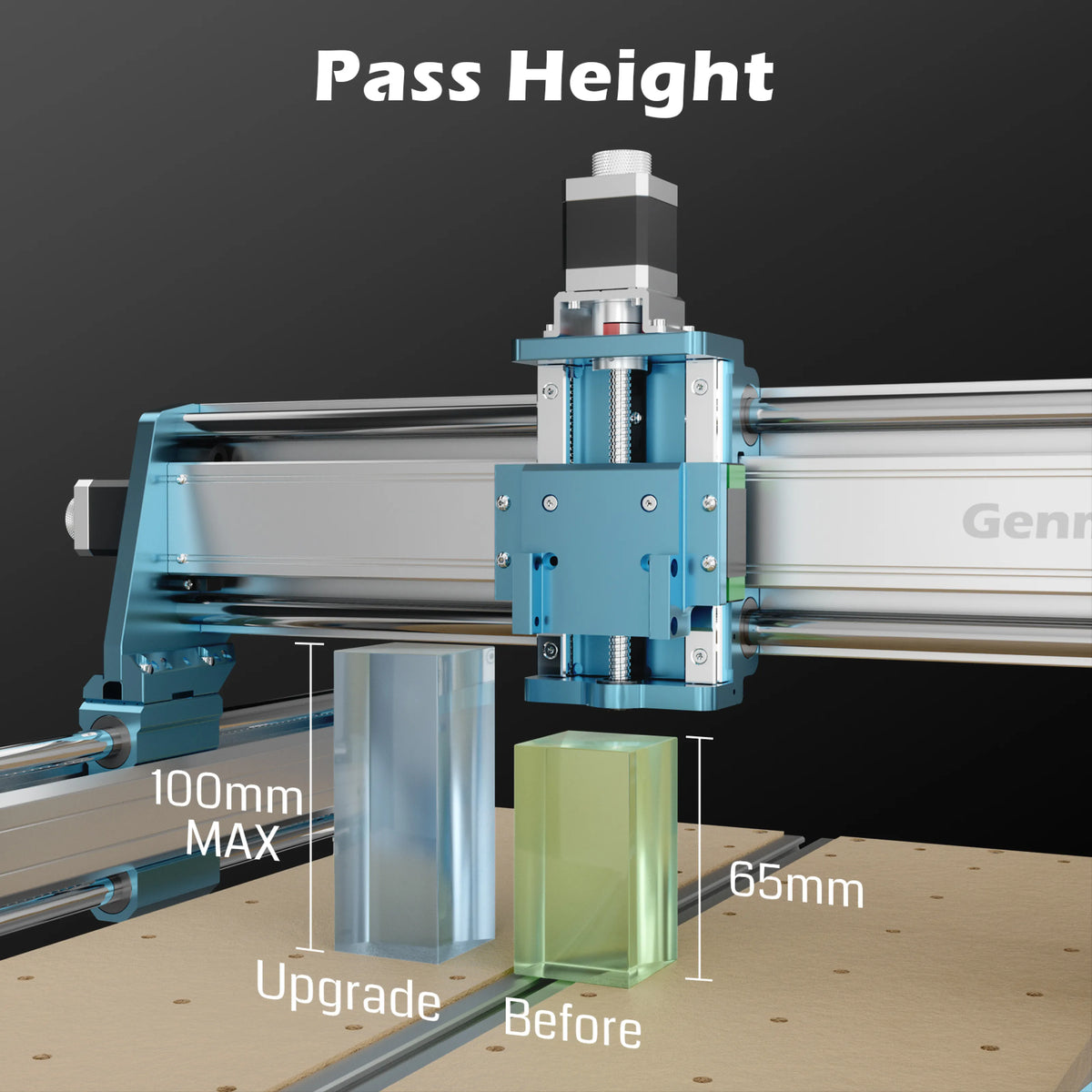 4040-PRO MAX CNC router machine, 710W spindle, linear rail