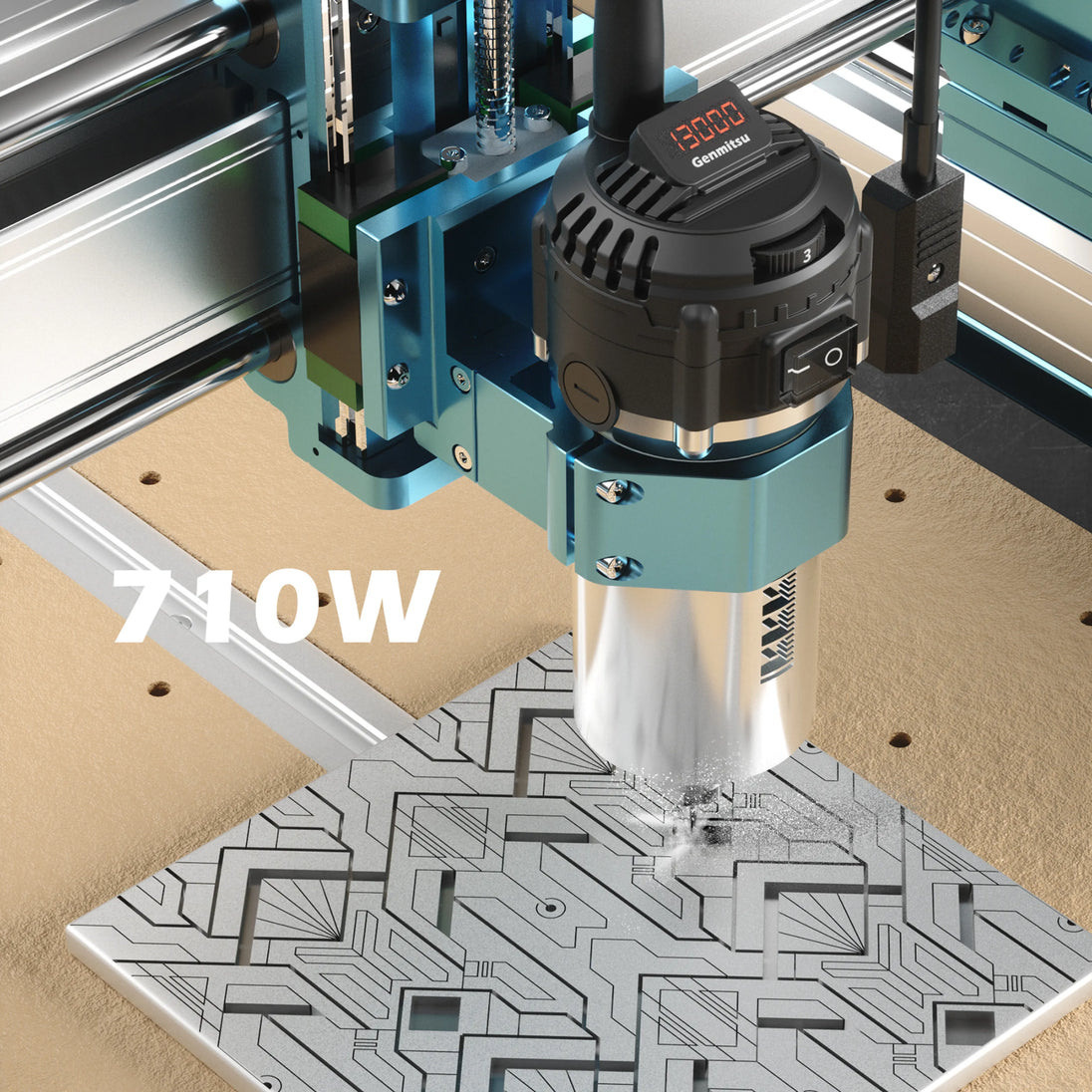 4040-PRO MAX CNC router machine, 710W spindle, linear rail