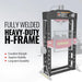 MechMaxx 75 Ton H-Frame Electric Hydraulic Shop Press with Hand Winch, 110V Motor, Fully Welded Steel Frame, Safety Guard, HSP75E - view 3