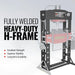 MechMaxx 100 Ton H-Frame Electric Hydraulic Shop Press with Hand Winch, 110V Motor, Fully Welded Steel Frame, Safety Guard, HSP100E - view 3