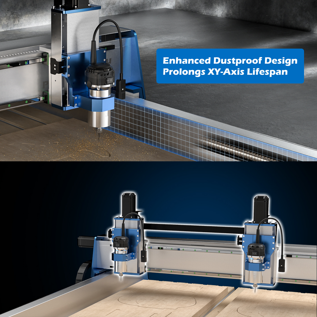 PROVerXL 4x4 CNC router with dual Z-axis and ball screw drive