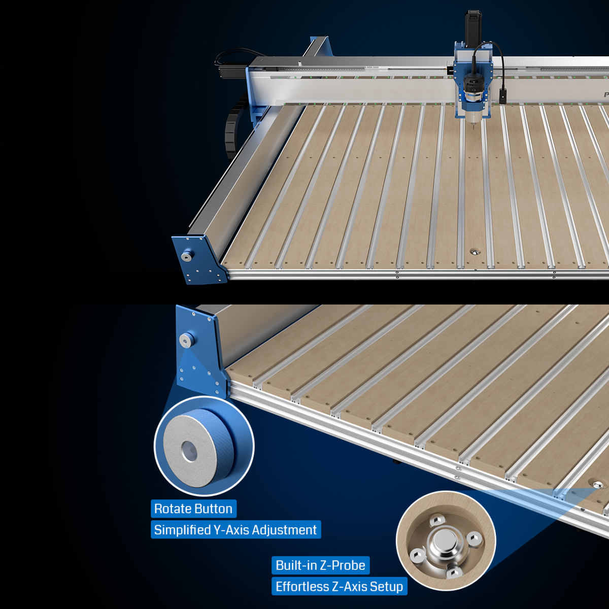 PROVerXL 4x4 CNC router with dual Z-axis and ball screw drive