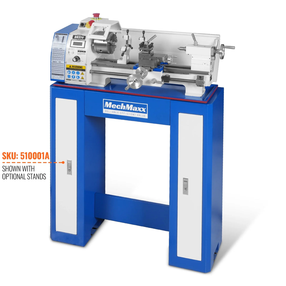 MechMaxx 8" x 16" Benchtop Metal Lathe — 1.5HP, 0831V