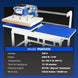 MechMaxx 24x32 Inch (60x80cm) Industrial Pneumatic Dual Platen Heat Press - Auto Lift Digital Sublimation Transfer Machine (220V 8HP) - view 4